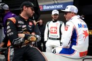 (L-R) Chase Briscoe, Ryan Truex, and Christopher Bell before the Mexico NASCAR Cup Series race. Source: Getty